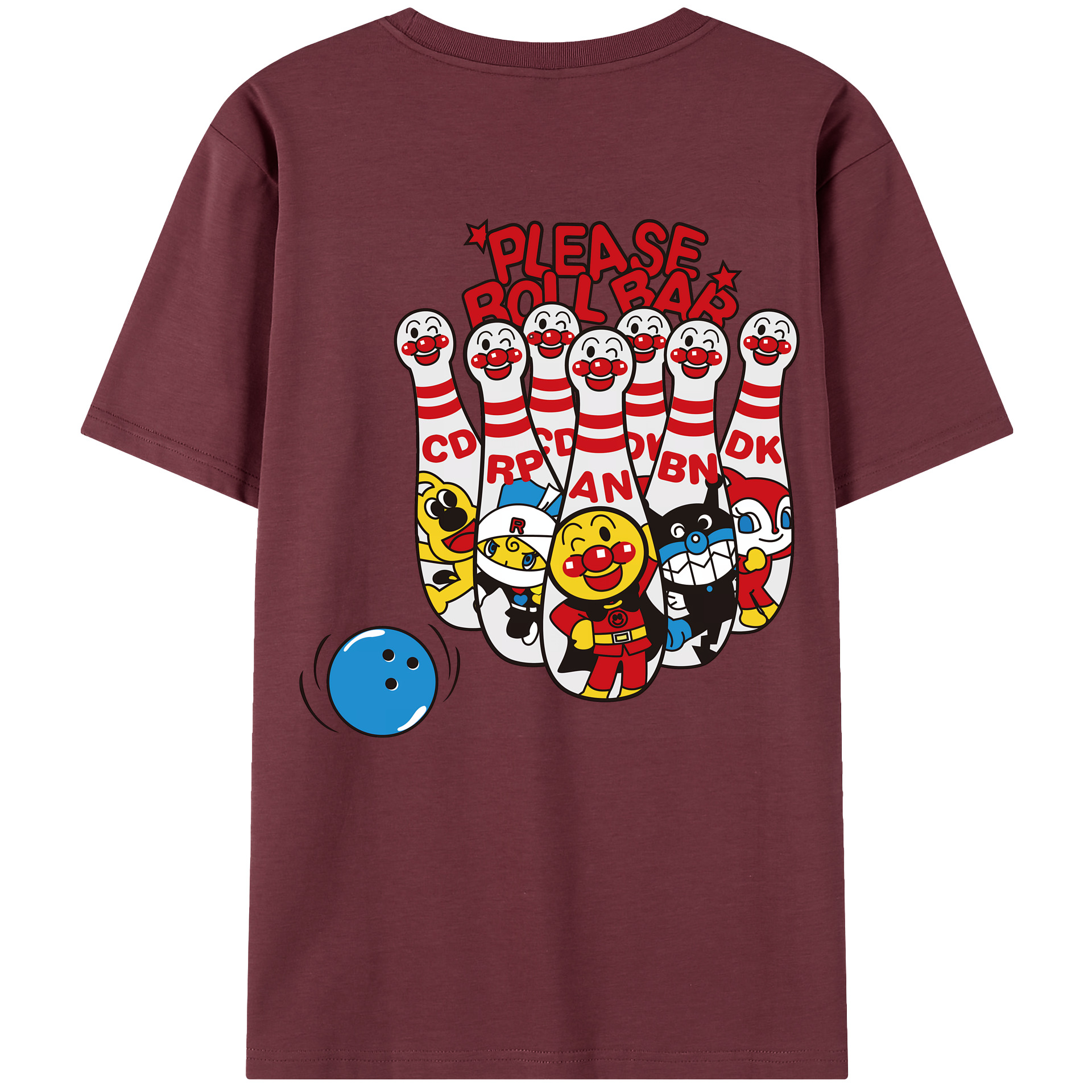 （画像用） アンパンマン Anpanman 綿100％半袖Tシャツ（背面プリント）